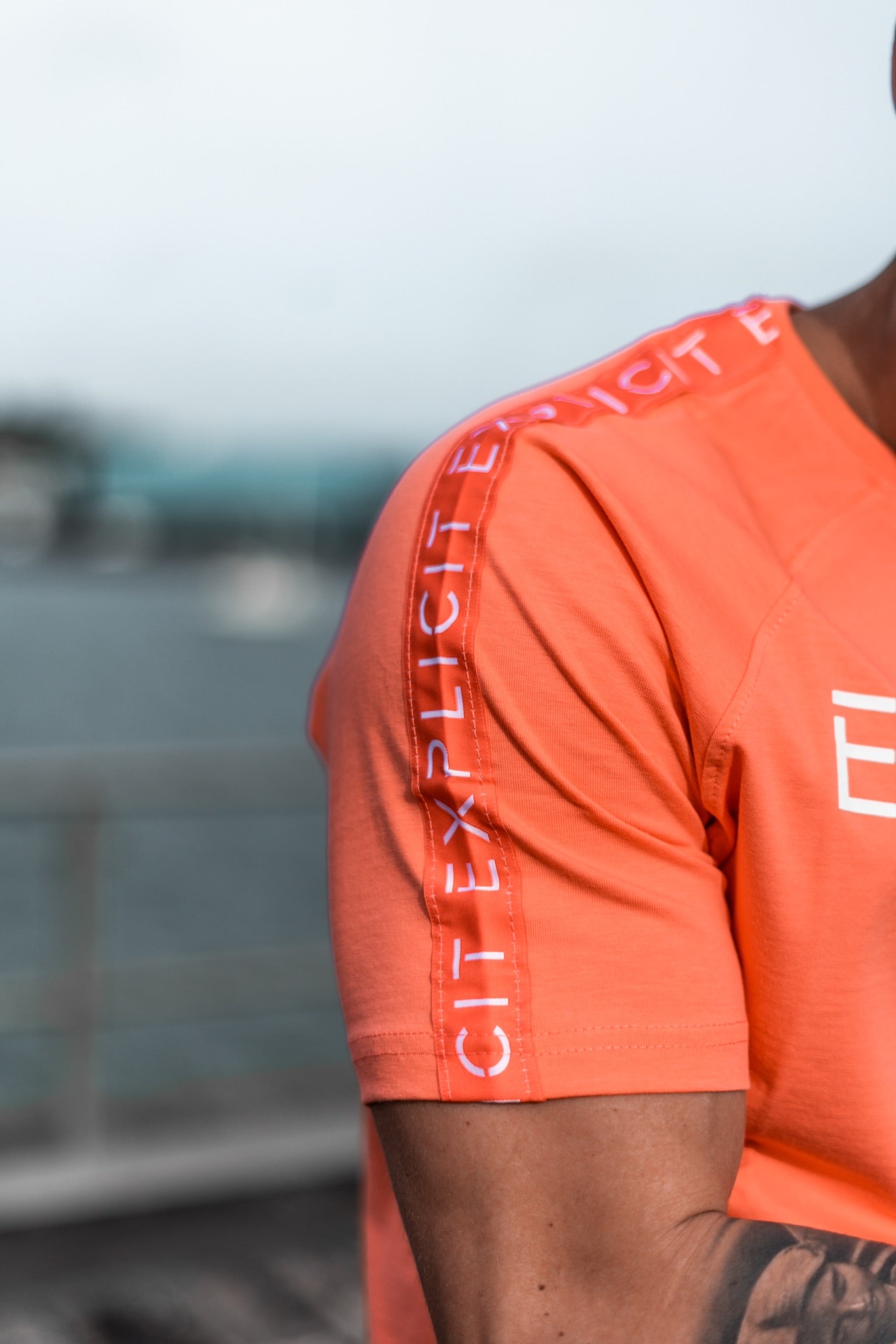 Polder T Shirt - Coral Orange - Explicit clothing