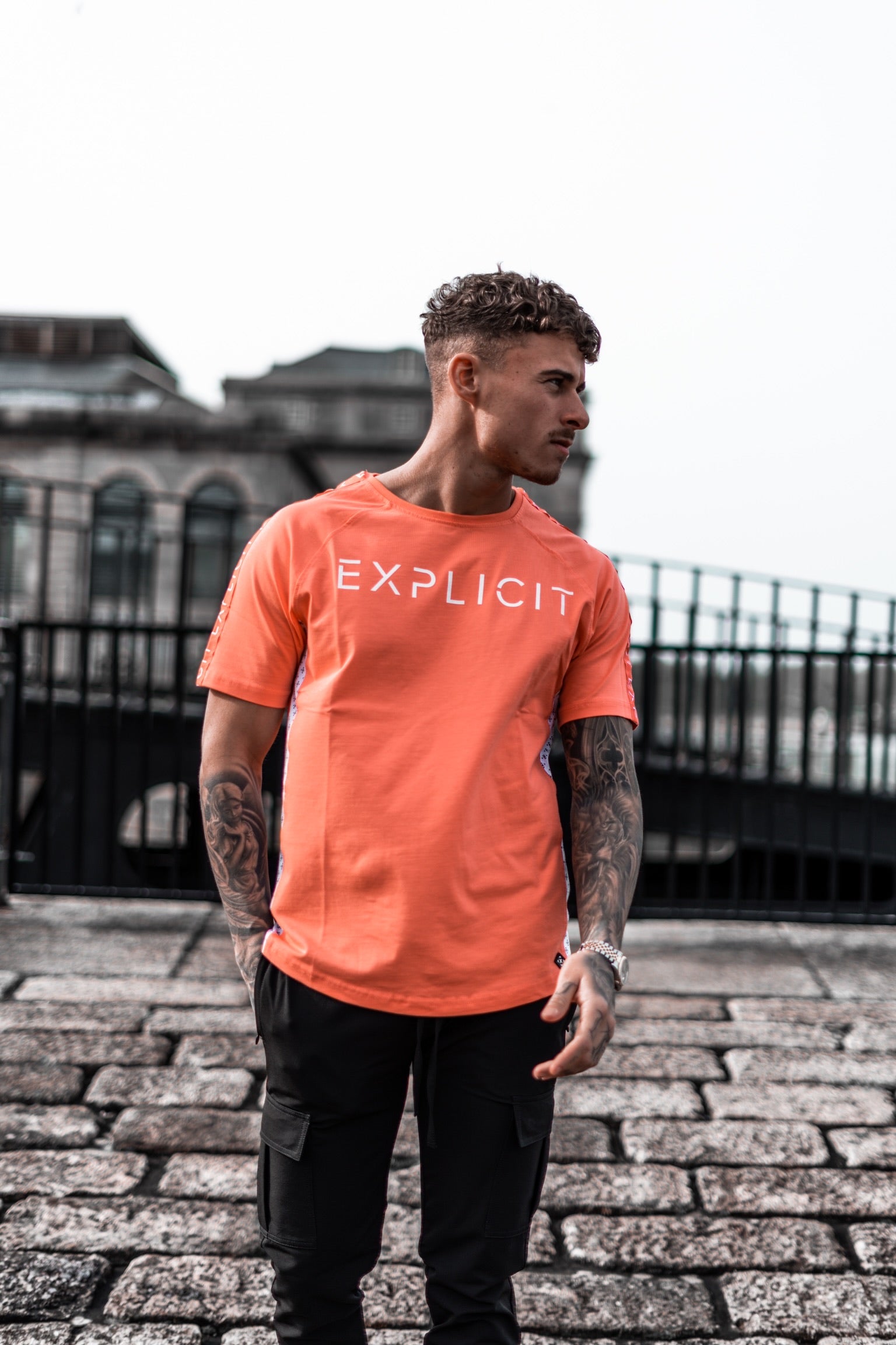 Polder T Shirt - Coral Orange - Explicit clothing