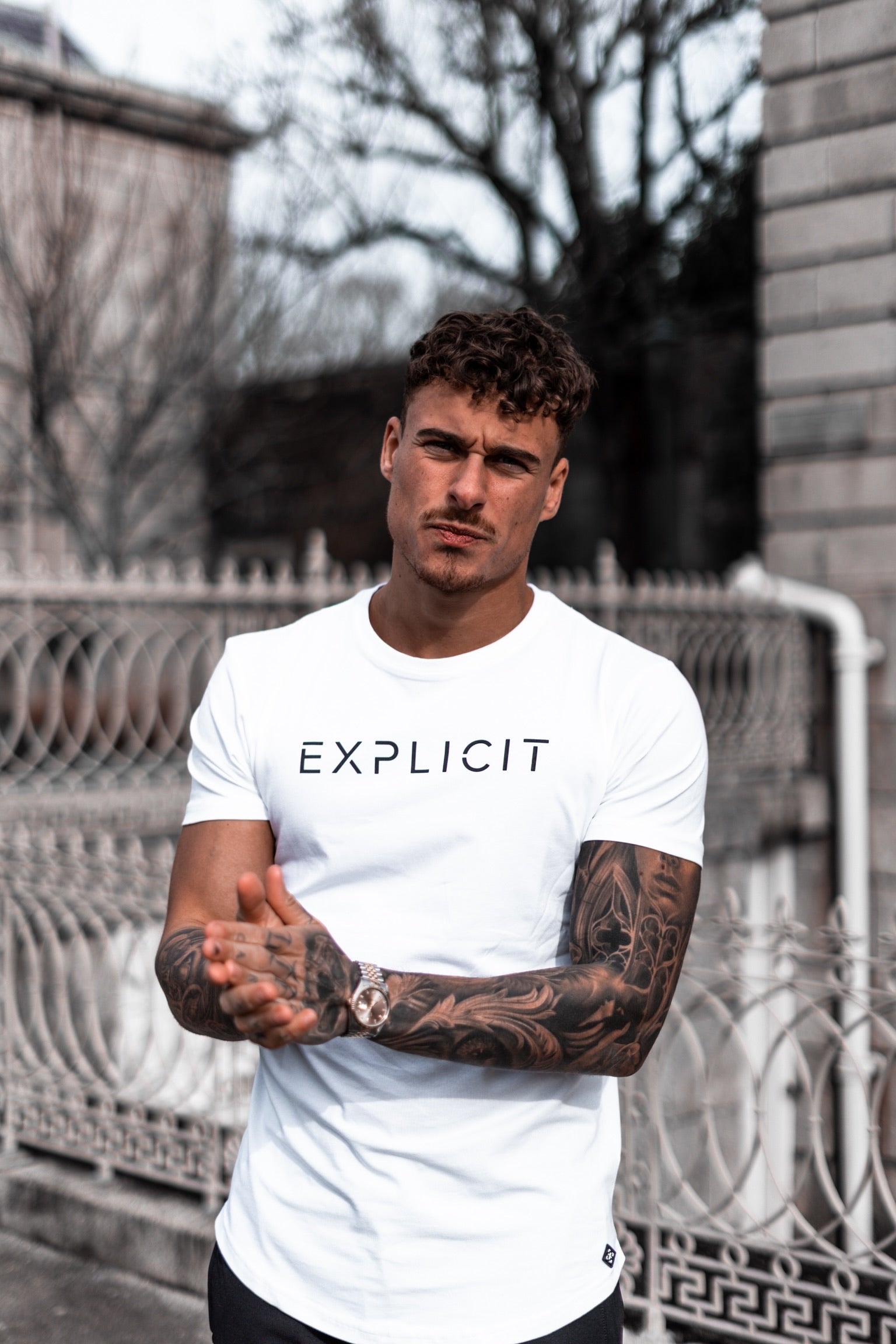Expl0ited Merch Daymer T Shirt - White - Explicit clothing